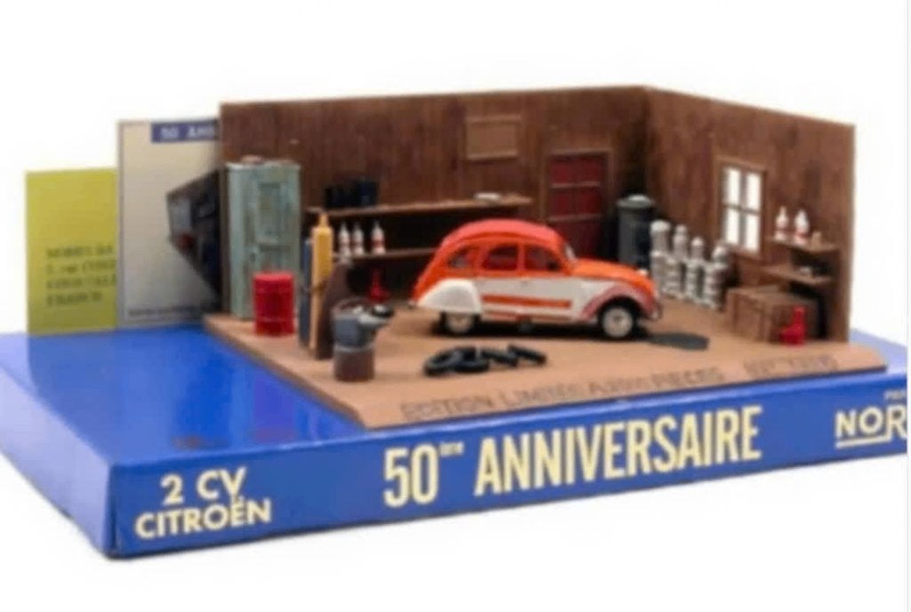 2CV SPOT diorama GARAGE 50 JAAR 1/43 LIM.ED. NOREV 1/43