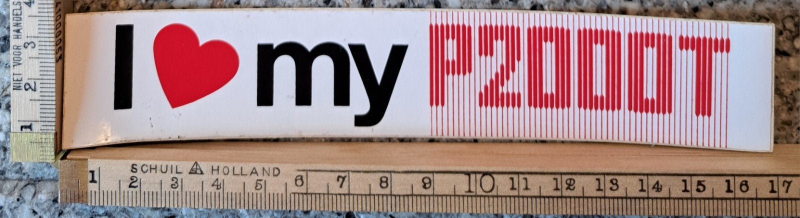 Vintage sticker Phillips homecomputer I ️ MY P2000T, Ophalen of Verzenden, Zo goed als nieuw, Overige typen