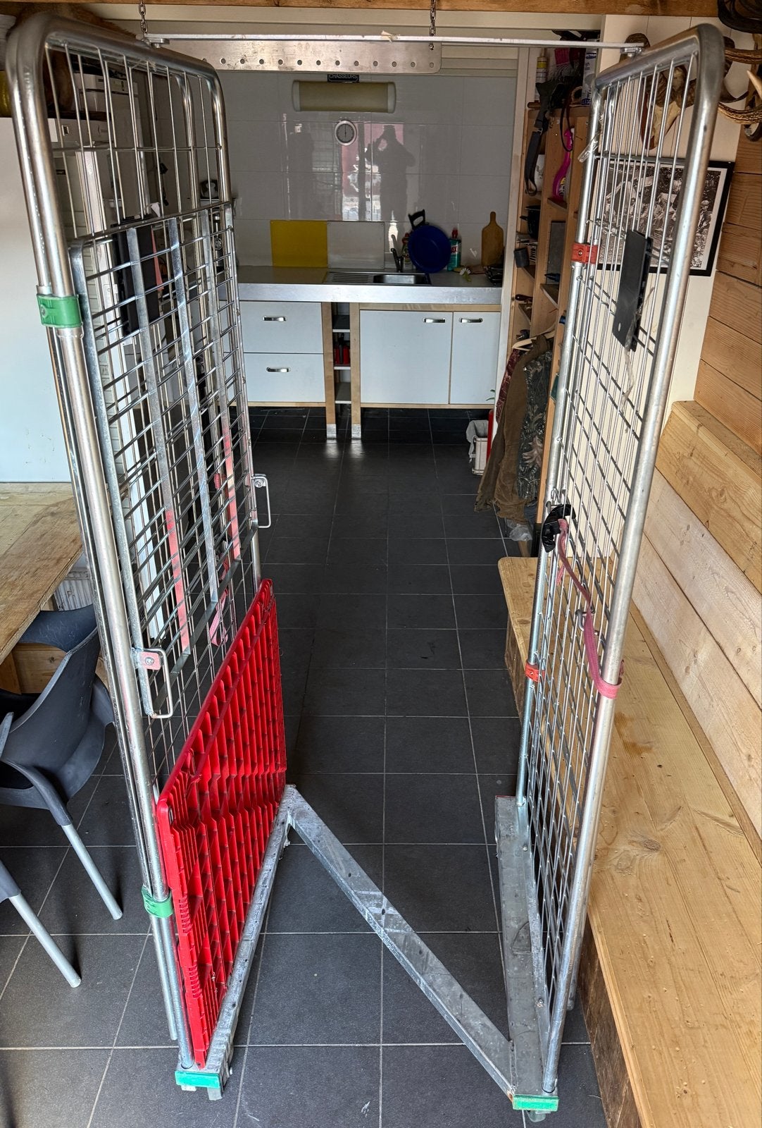 Stevige rolcontainer met opklapbaar rek, 100 liter of meer, Ophalen of Verzenden, Transportkar