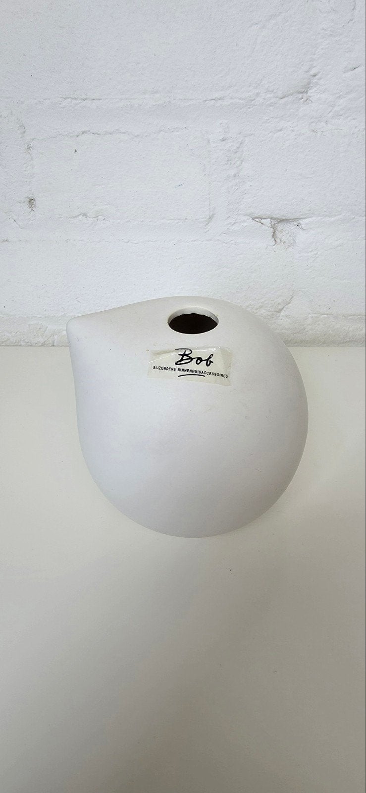 Birdy vaasje van Bob, Wit, 10 cm, Ophalen of Verzenden, Zo goed als nieuw