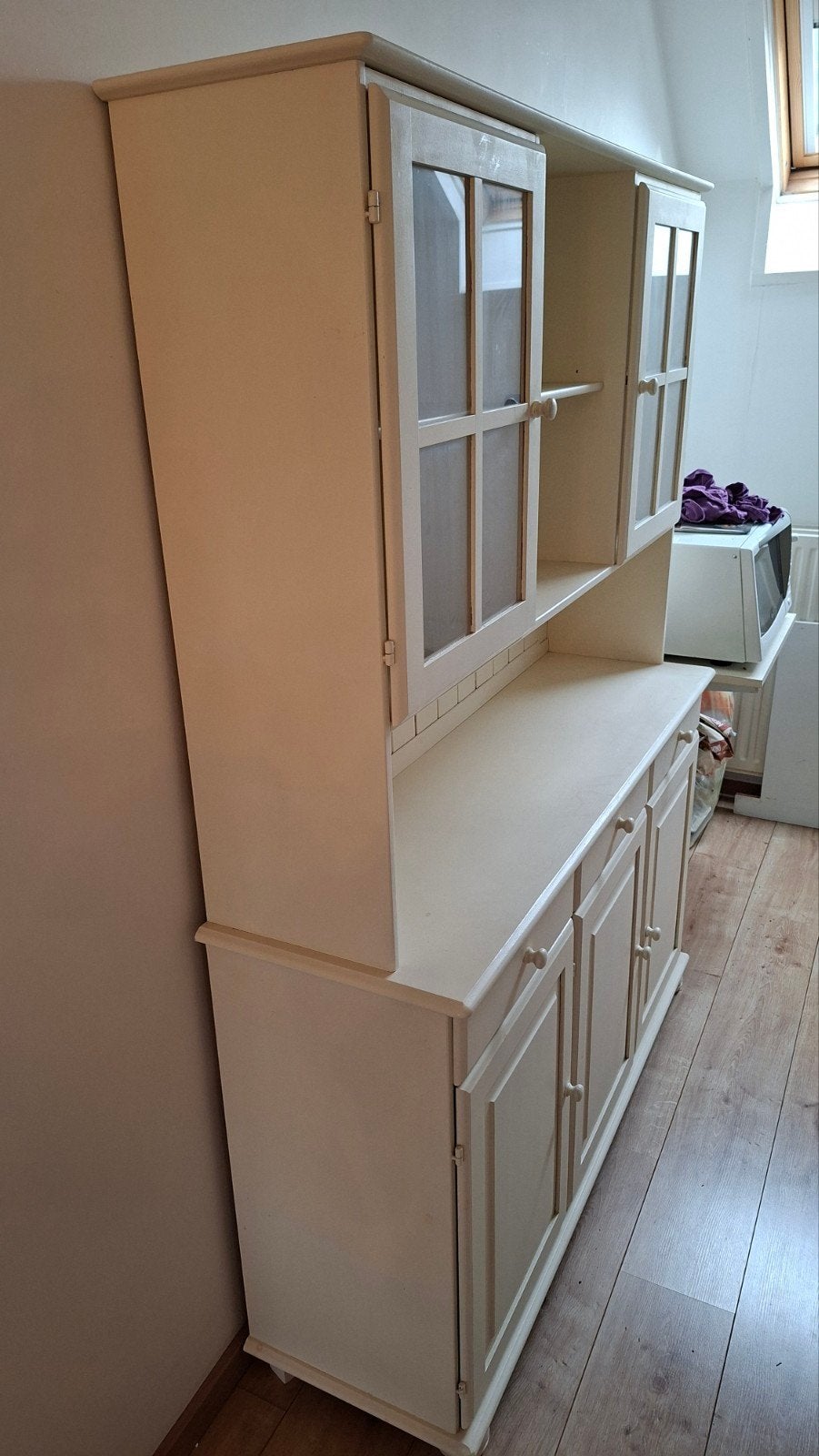 Grene buffetkast wit geverfd - 136x39x117 cm, Huis en Inrichting, Ophalen, Gebruikt, 25 tot 50 cm