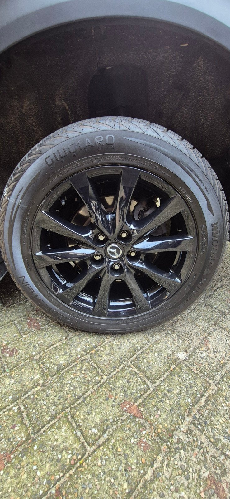 Mazda 17 inch velgen met Vredestein winterbanden, Ophalen, Banden en Velgen, Nieuw, 17 inch
