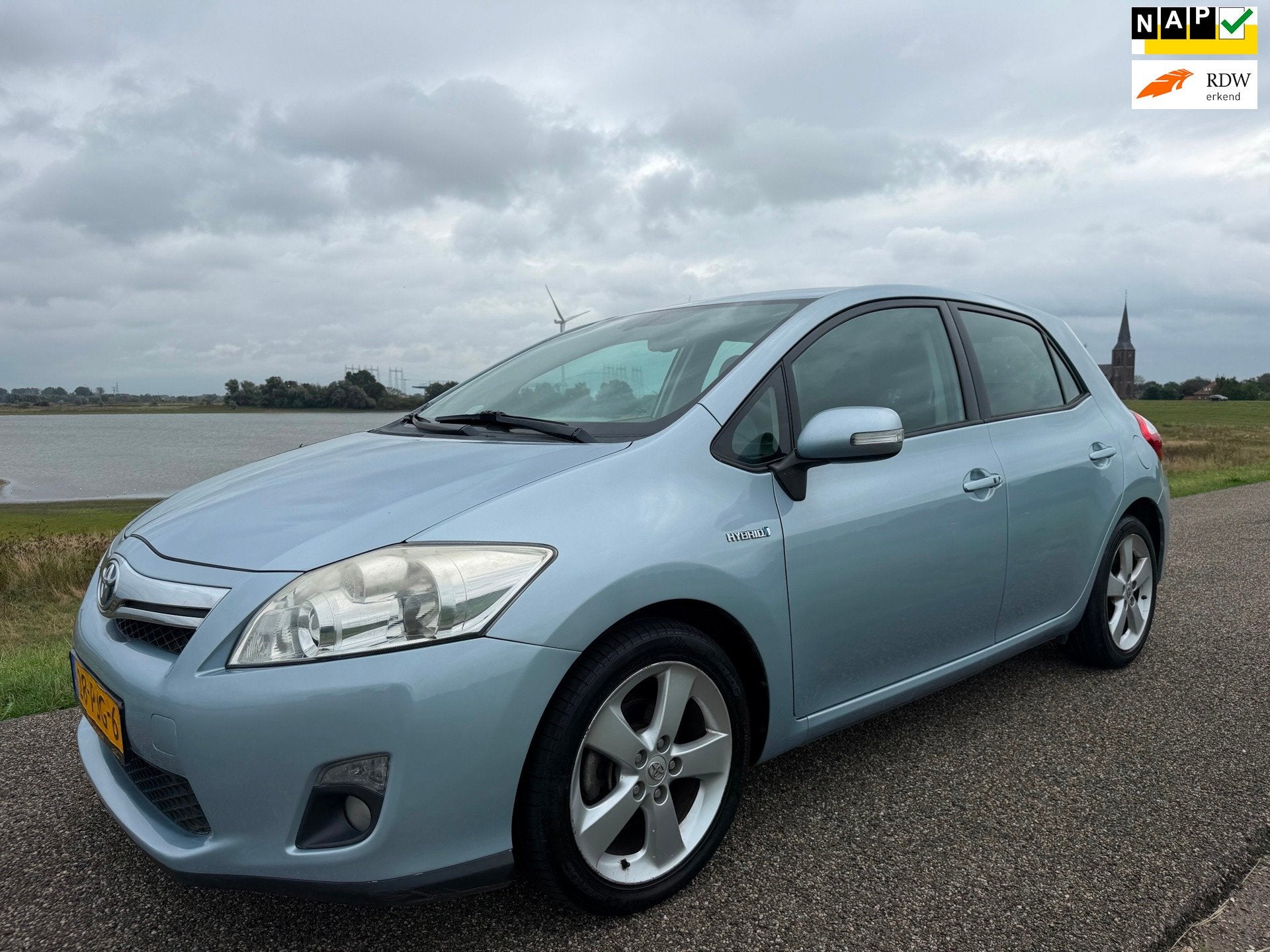 Toyota Auris 1.8 Full Hybrid Dynamic, Auto's, Toyota, Euro 5, Stof, Gebruikt, Zwart