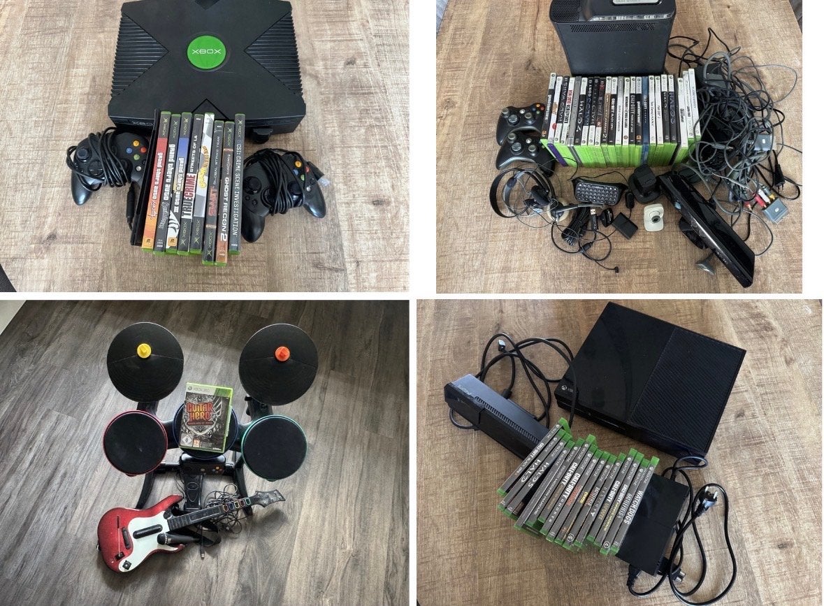 Verkoop spelcomputers; alles in 1x weg, Ophalen, Gebruikt, Met 3 controllers of meer, Met games