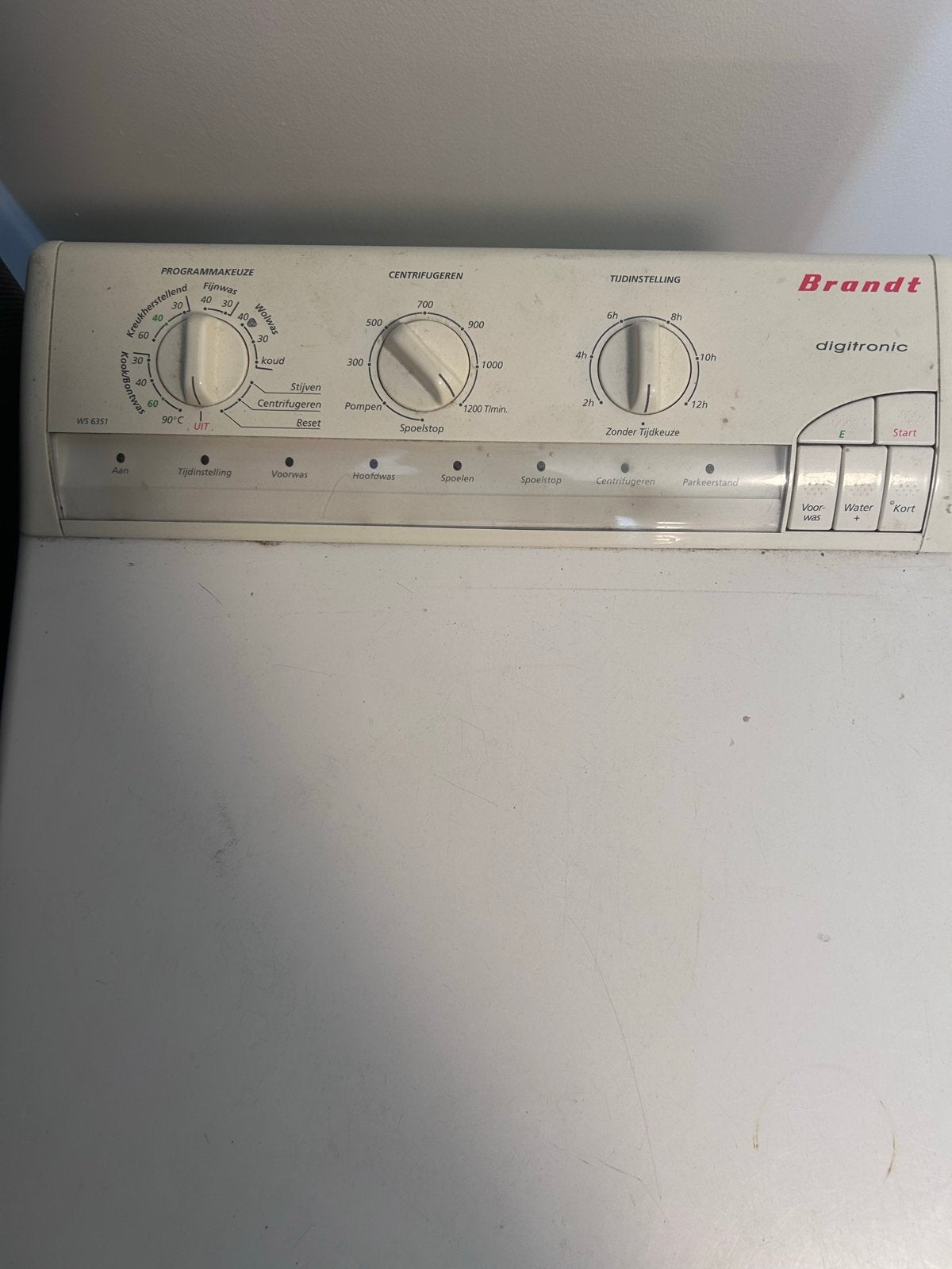 Brandt Bovenlader Wasmachine - Digitronic, Witgoed en Apparatuur, Wasmachines, Gebruikt, Bovenlader, 6 tot 8 kg, 85 tot 90 cm