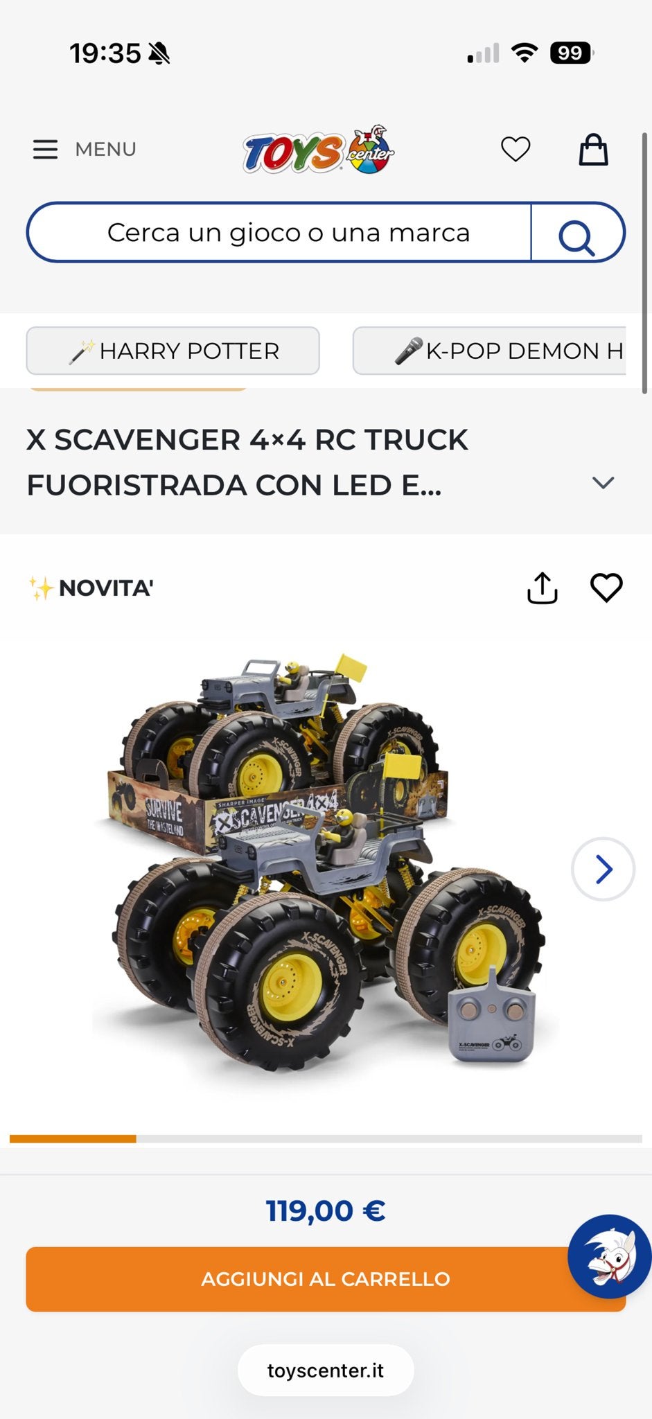 X Scavenger 4x4 RC Truck Bestuurbare Auto - Zo goed als nieu, Auto offroad, Zo goed als nieuw, RTR (Ready to Run), Overige schalen