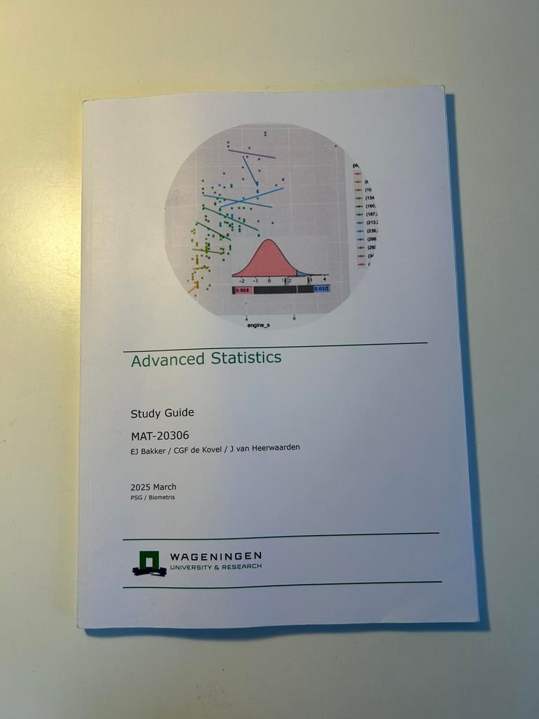 Advanved statistics reader, Ophalen of Verzenden, Beta, Zo goed als nieuw, WO