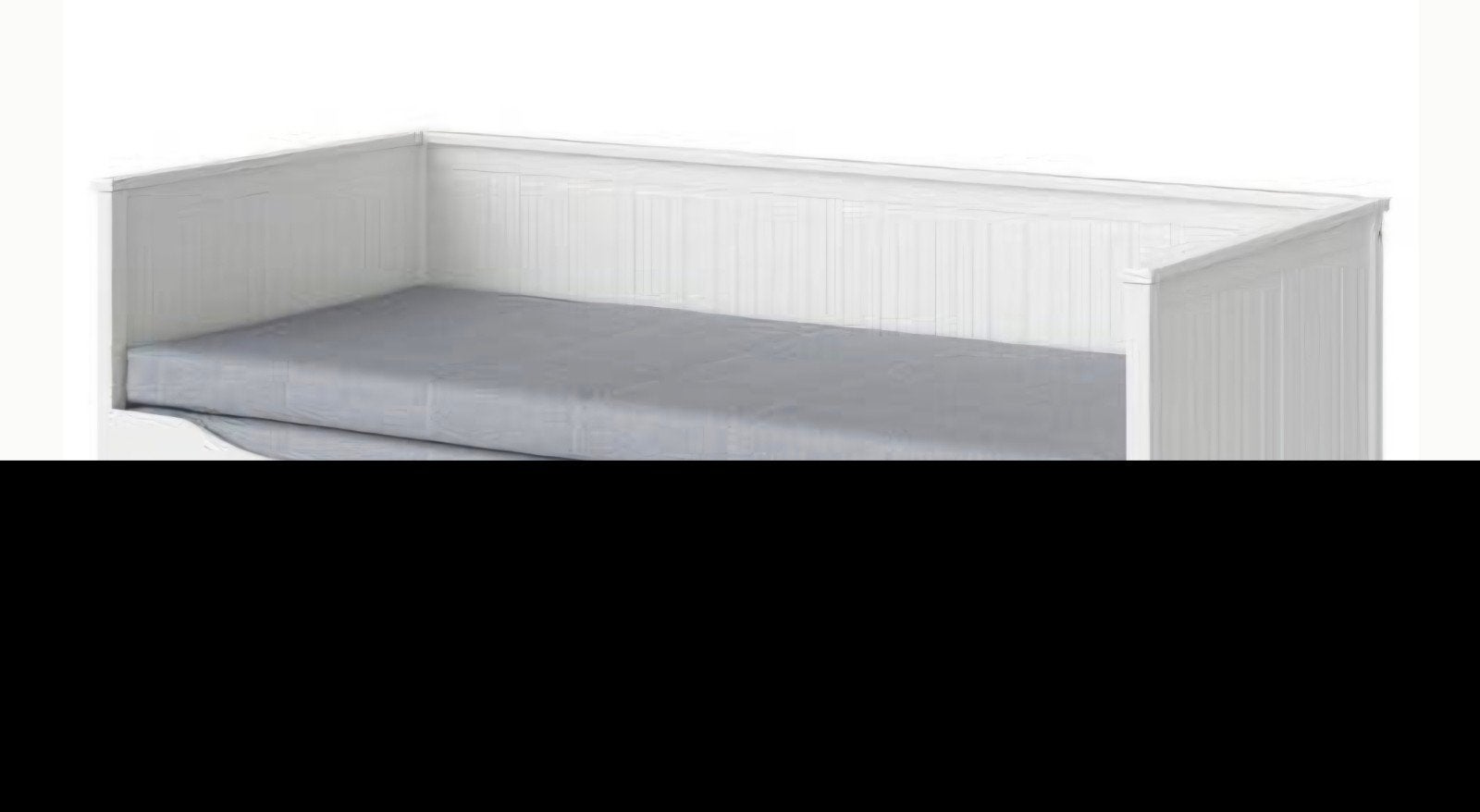 Ikea Hemnes bedbank uitschuifbaar met 3 lades, Wit, Tweepersoons, Ophalen of Verzenden, 80 cm