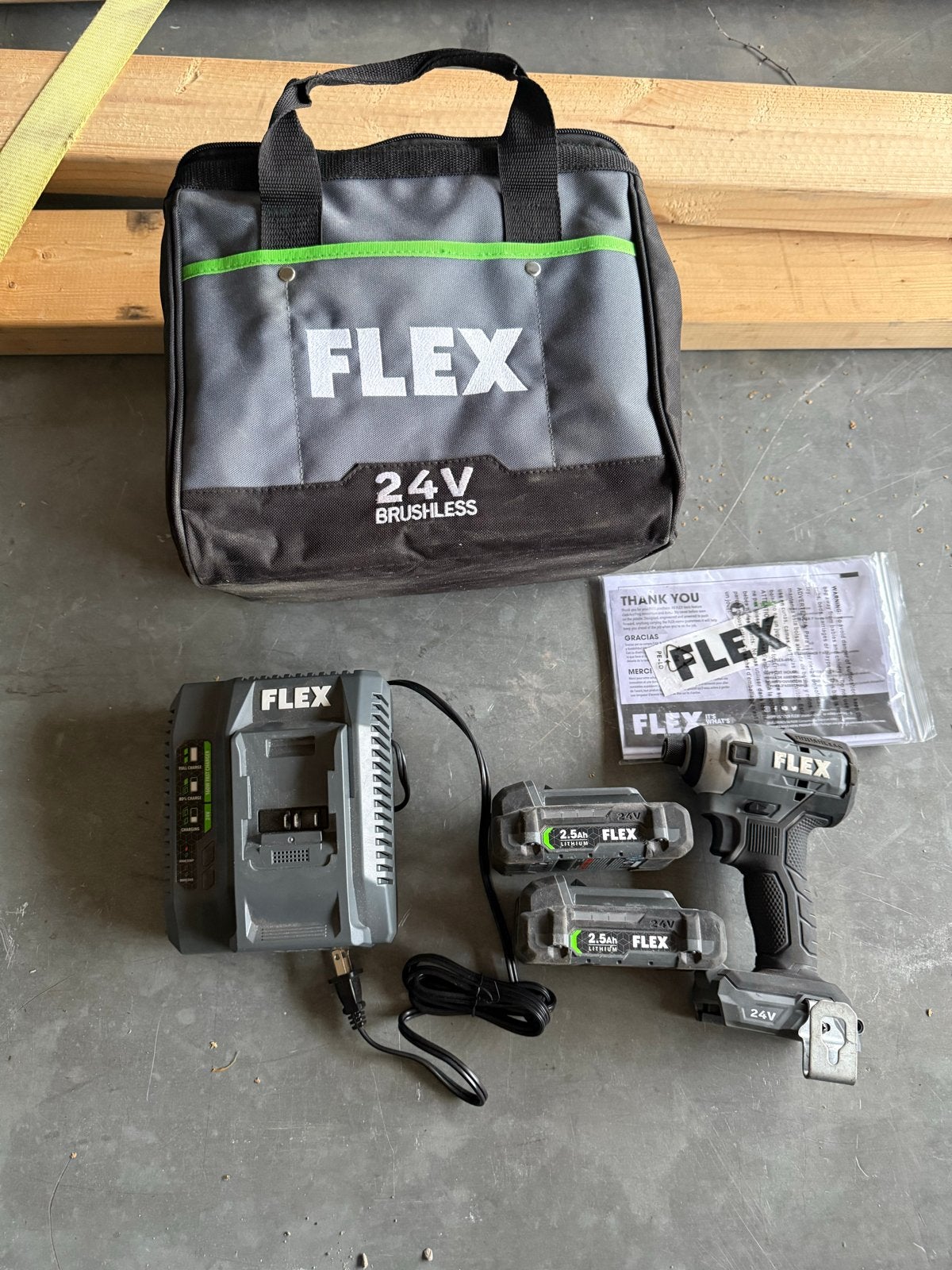 FLEX 24V Brushless slagschroefmachine Set, Doe-het-zelf en Verbouw, 600 watt of meer, Variabele snelheid, Ophalen of Verzenden