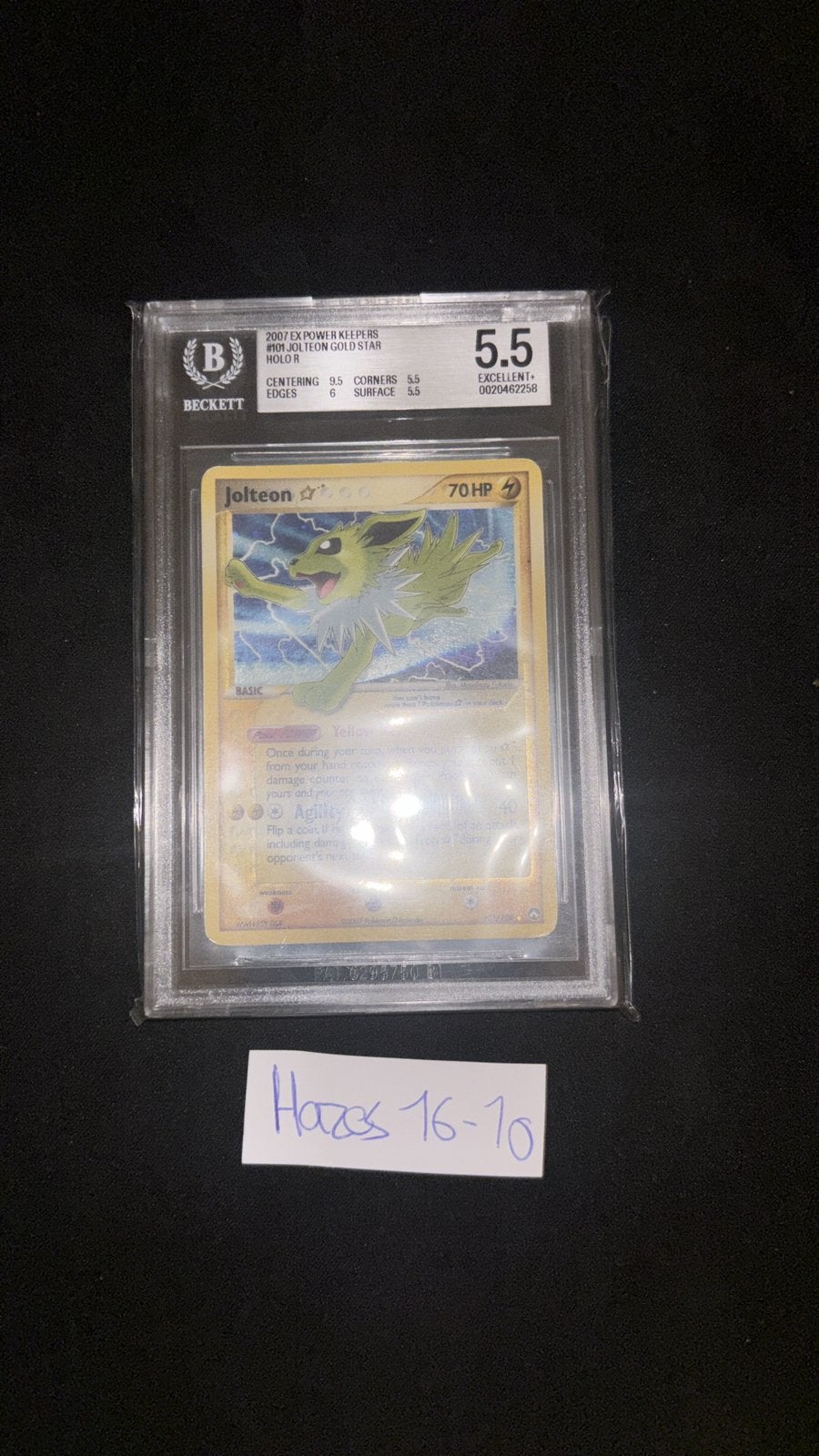 Jolteon gold star bgs 5.5, Ophalen, Zo goed als nieuw