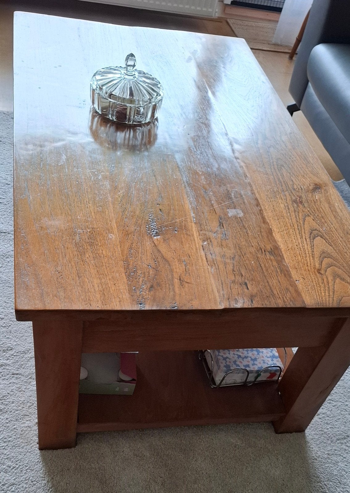 teak salon tafel dubbel blad, Huis en Inrichting, Ophalen