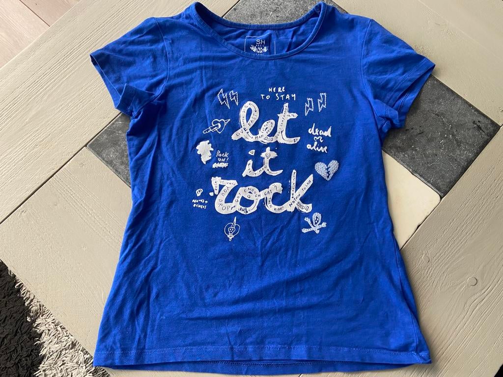 Leuk shirt mt S voor 1,50 !!!, Blauw, Ophalen of Verzenden, Korte mouw, Maat 36 (S)