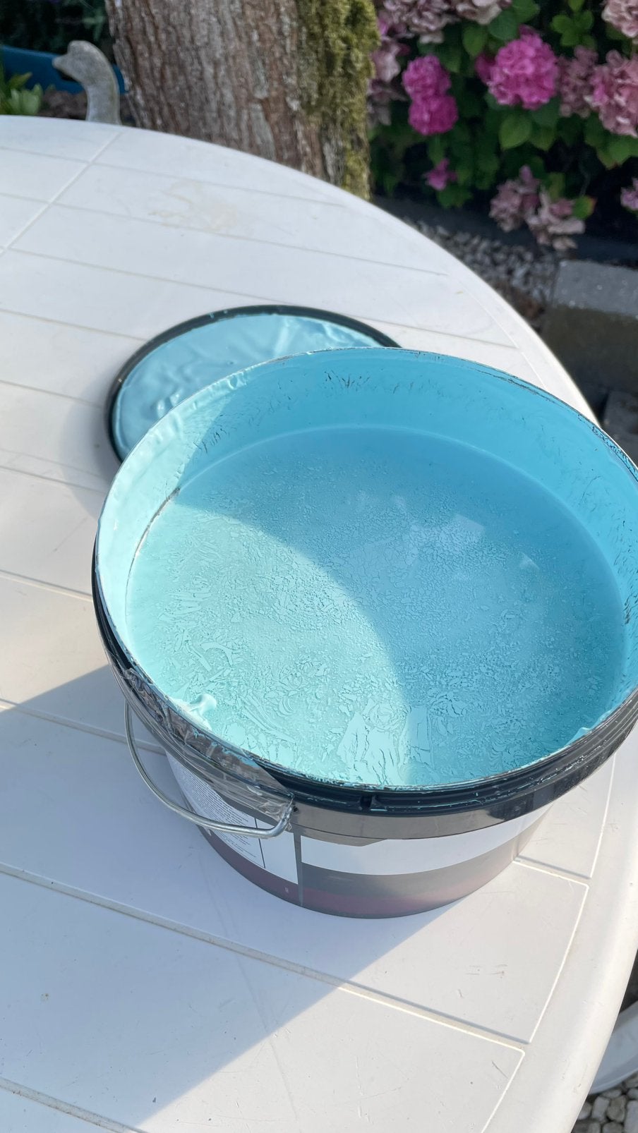 Muurverf turquoise, Ophalen, Nieuw