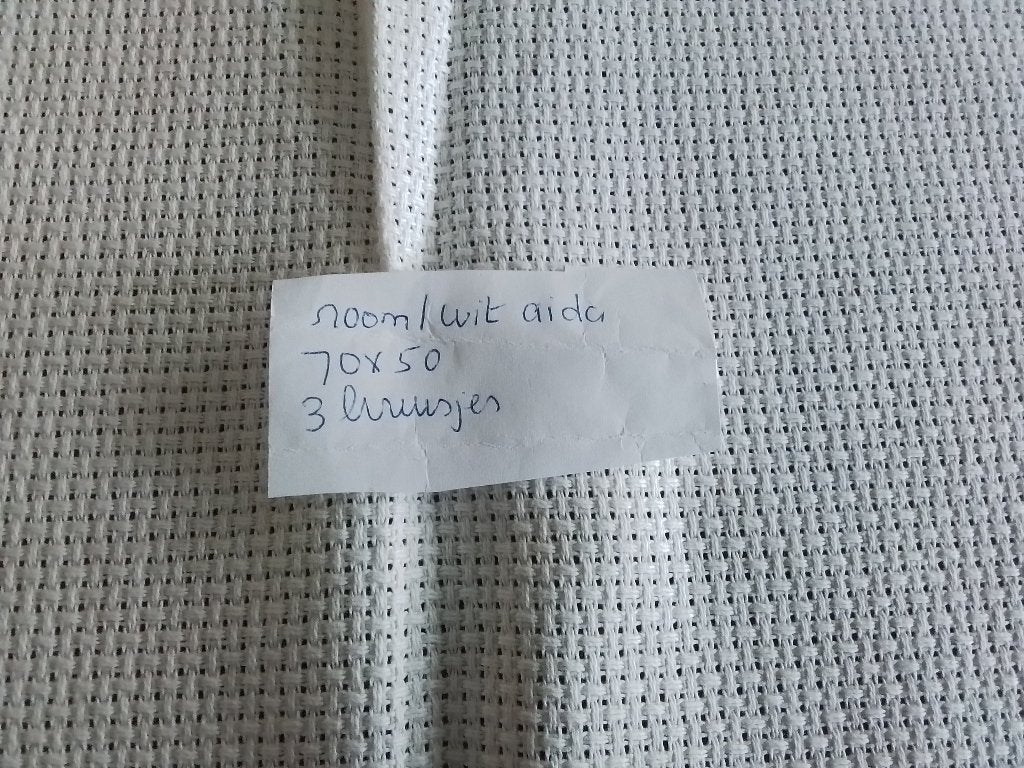 Room wit aida 70 x 50 cm, 3 kruisje, Hobby en Vrije tijd, Borduren en Borduurmachines, Ophalen of Verzenden, Zo goed als nieuw