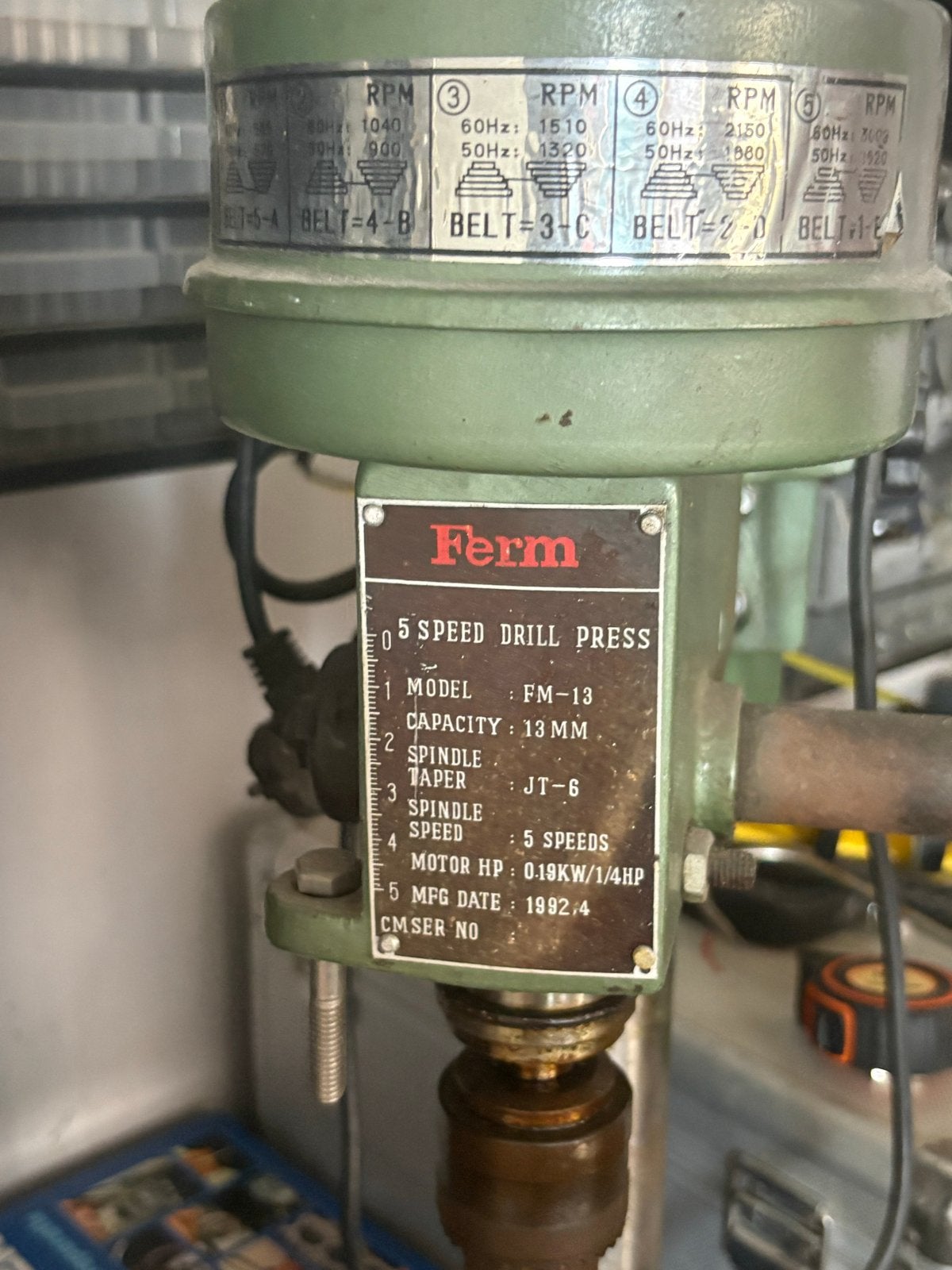 Ferm Kolomboormachine FM-13 - Vintage en Functioneel, Ophalen, Gebruikt, Minder dan 400 watt, Kolomboormachine