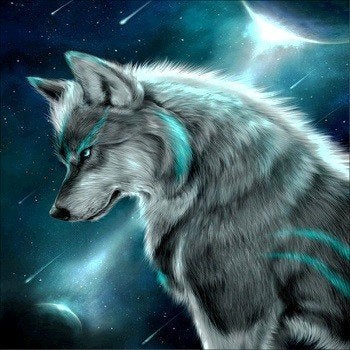 Daimond painting nr 177 wolf, Ophalen, Nieuw, Knutselwerk