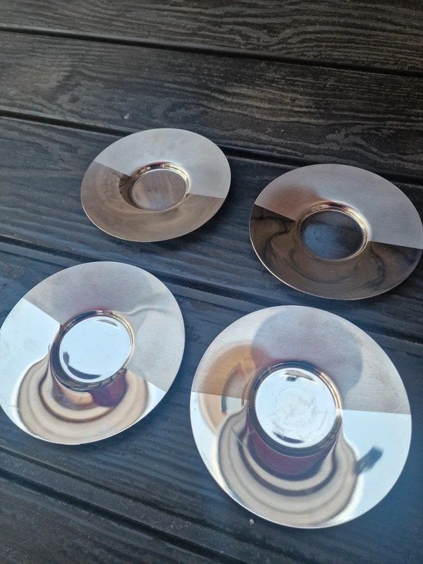 4x Nespresso RVS Koffieschoteltjes, Ophalen of Verzenden