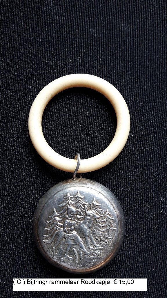 Set van 3 vintage bijtringen/ rammelaars, Ophalen of Verzenden, Gebruikt