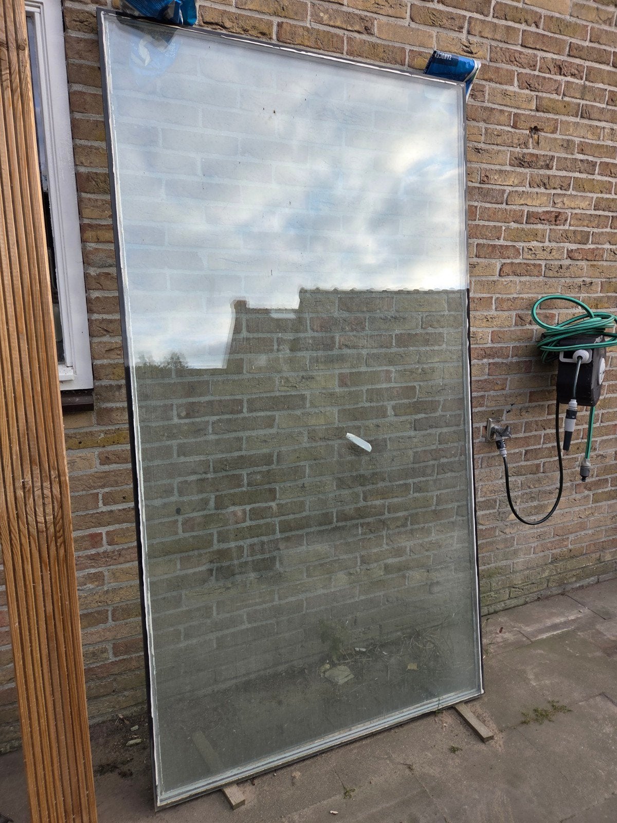 Dubbel glas zonder kozijn, Ophalen, Gevelraam of Ruit, Gebruikt, 80 tot 120 cm