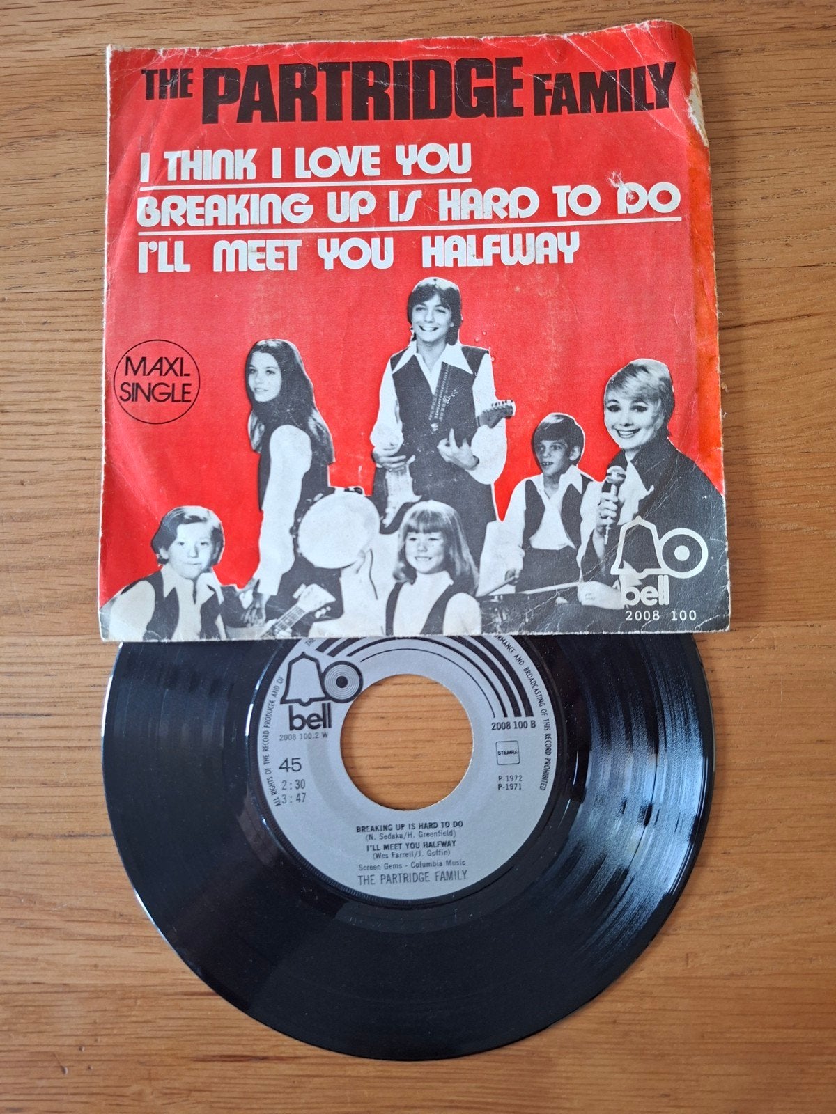 The Partridge Family - I Think I Love You Maxi Single, Gebruikt, 7 inch, Ophalen of Verzenden, Pop
