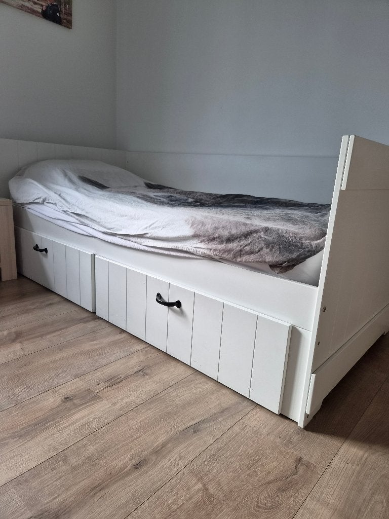 Eenpersoonsbed, Ophalen, Gebruikt, 90 cm, Eenpersoons