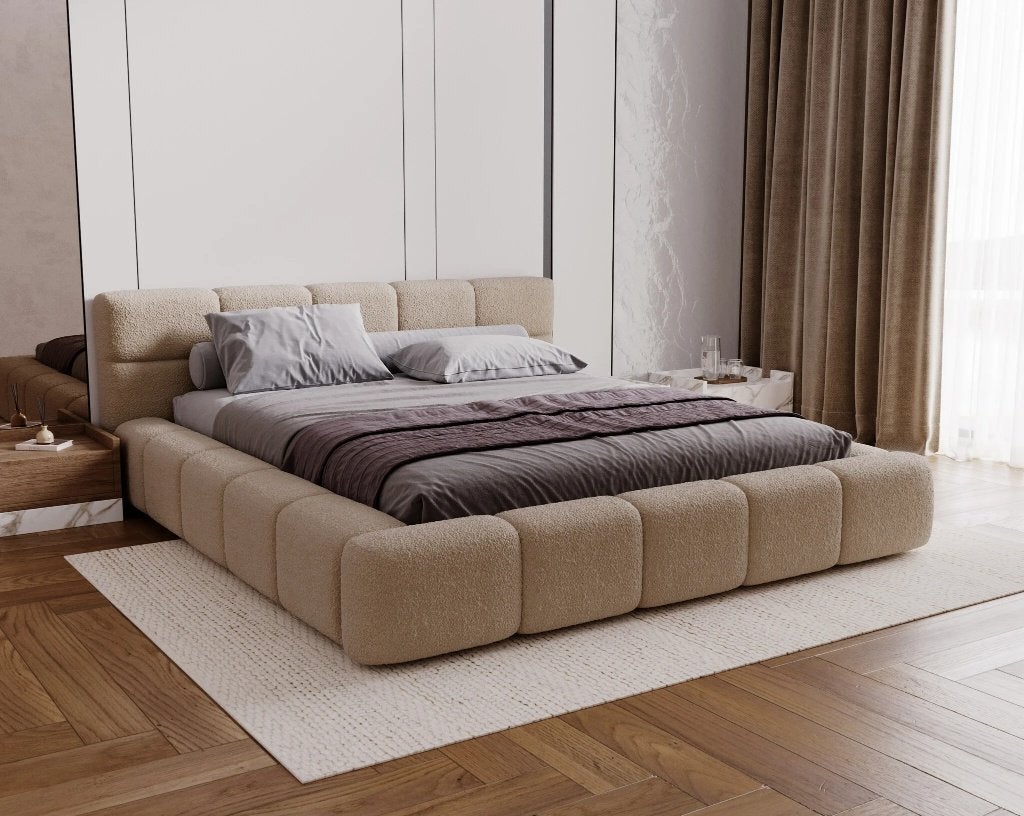 ACTIE Opbergbed 160 x 200 - Donkerbeige | Incl. Lattenbodem