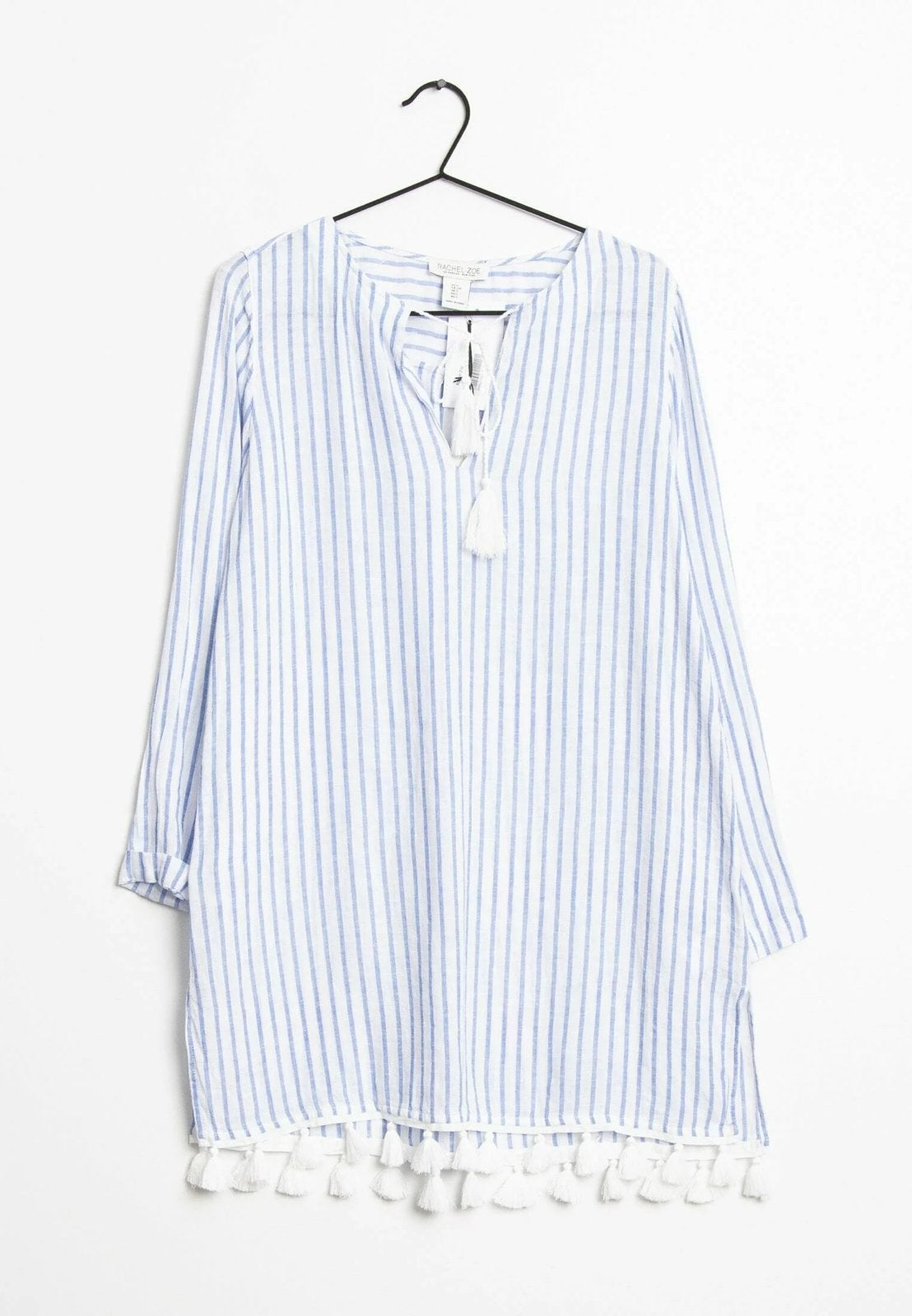 RACHEL ZOË ZOE Blue & White Striped Linnen tuniek maat L, Overige kleuren, RACHEL ZOË, Maat 42/44 (L), Ophalen of Verzenden