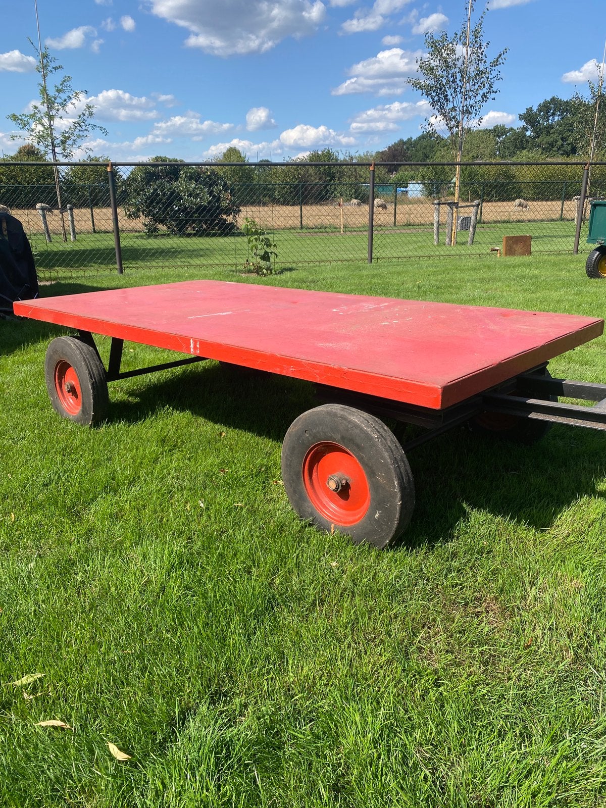 Platte kar , platte wagen, transport kar, 100 liter of meer, Ophalen, Gebruikt, Transportkar