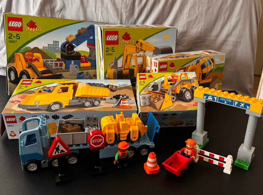 ️ 🚧🏗️👷 Grote Lego Duplo Constructie set van 6 Compleet, Kinderen en Baby's, Speelgoed | Duplo en Lego, Zo goed als nieuw, Duplo