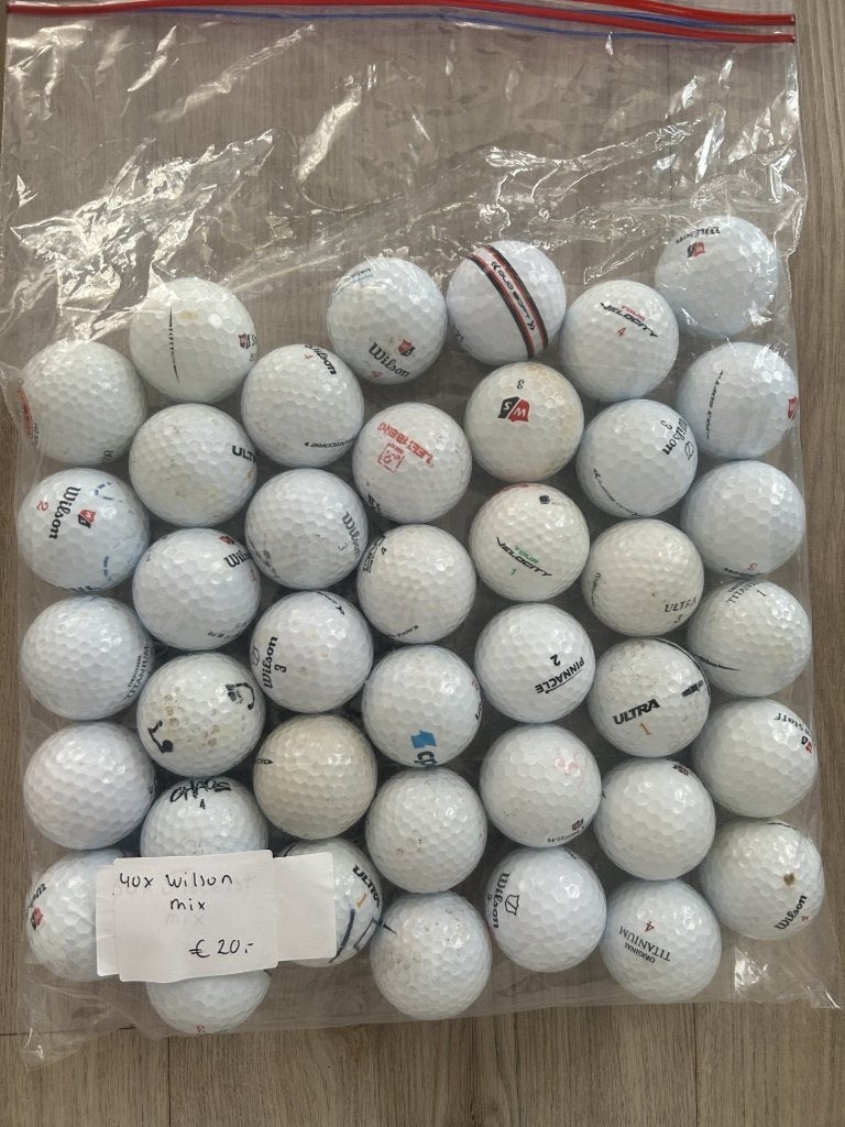40x Wilson golfballen – gemengde modellen, Ophalen, Gebruikt, Bal(len), Overige merken
