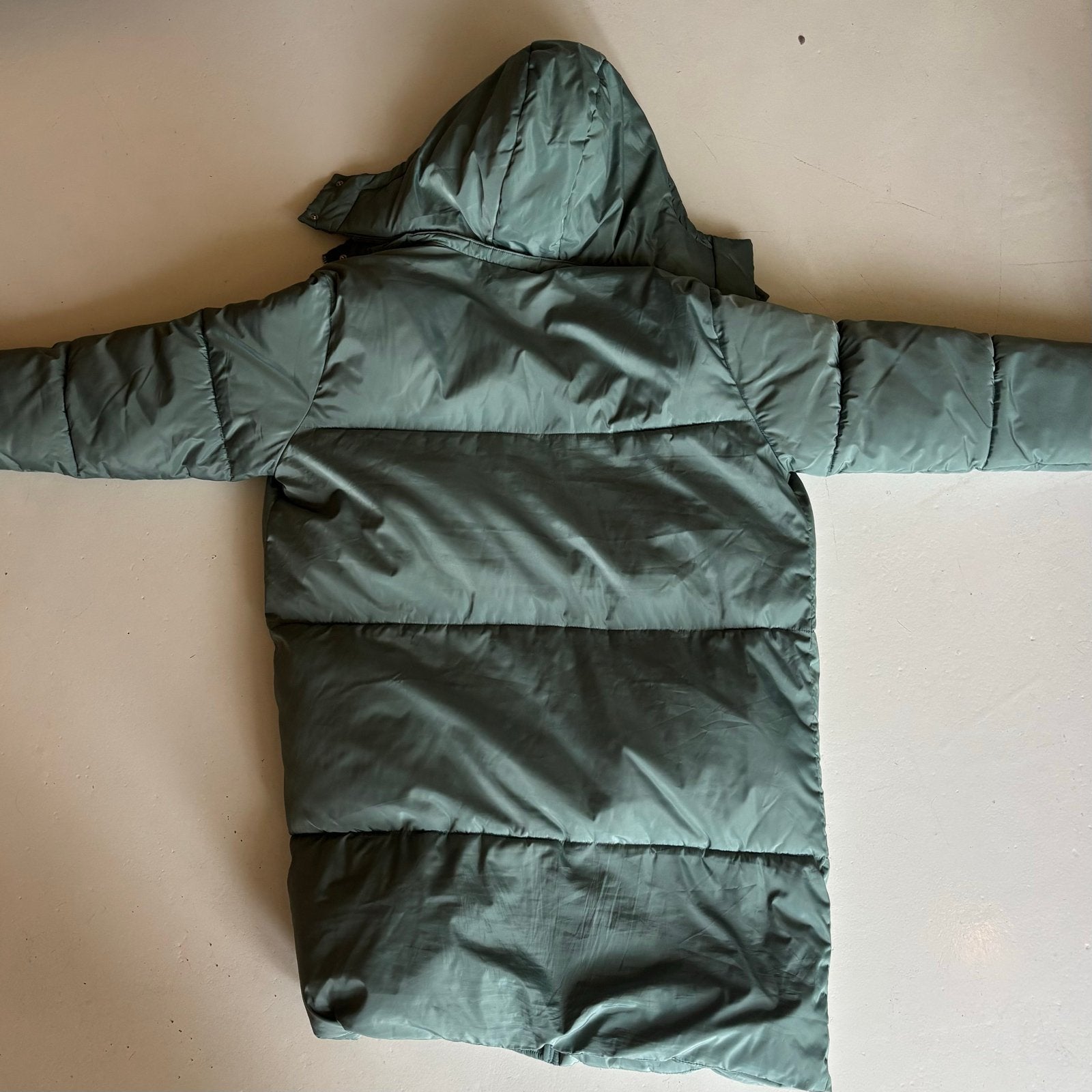 (Dames) Colourful Rebel Lange Puffer Jas - Zo goed als nieuw, Ophalen of Verzenden, Zo goed als nieuw, Maat 38/40 (M), Groen