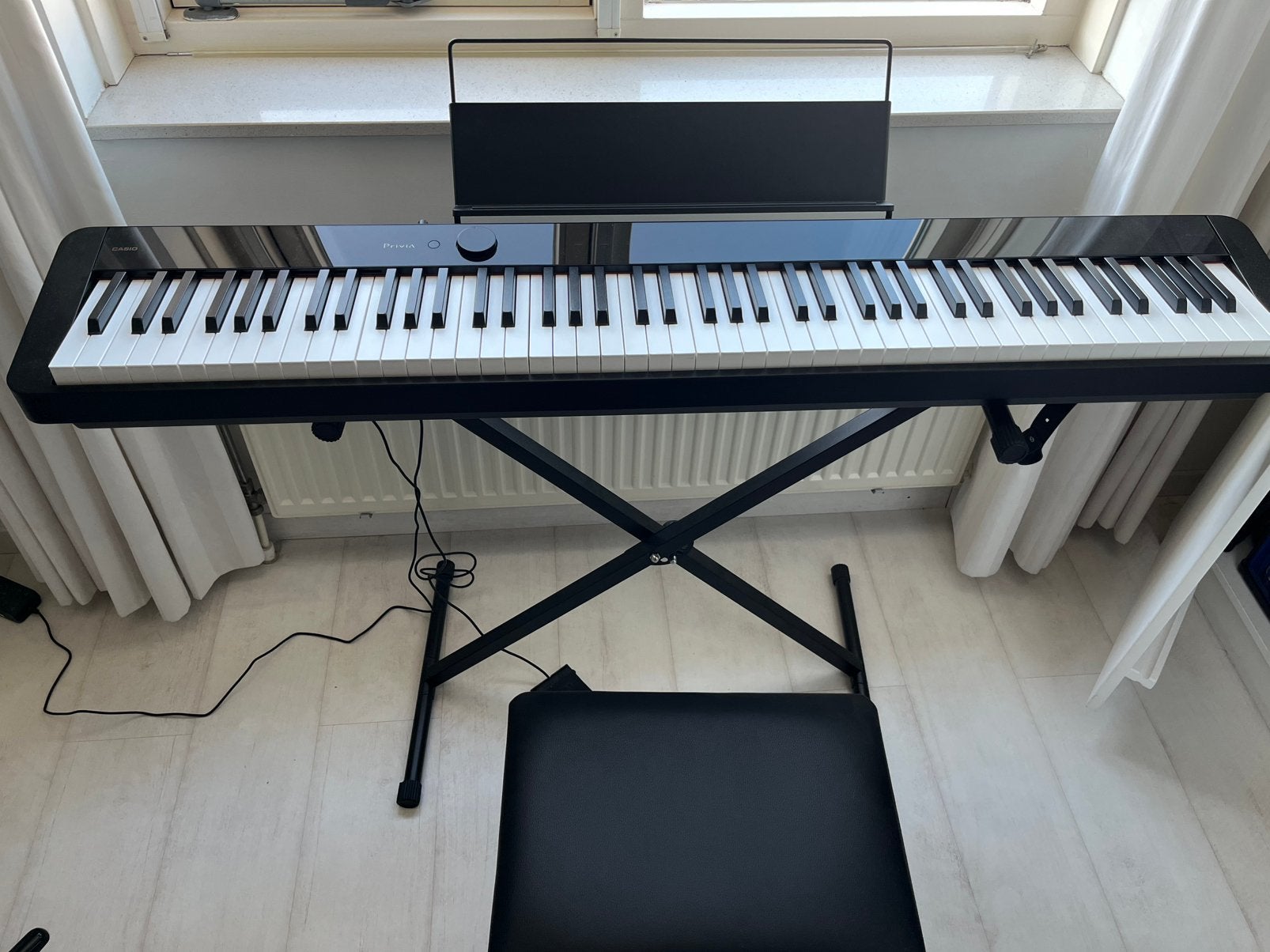 Casio PX-S1100 BK - 88 gewogen toetsen + elektrisch pedaal, Muziek en Instrumenten, Keyboards, Ophalen, Zo goed als nieuw, 88 toetsen