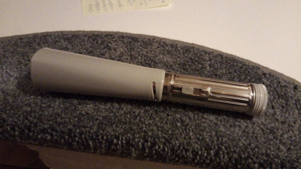 zaklamp vintage made in germany, Ophalen of Verzenden, Zo goed als nieuw, Batterij