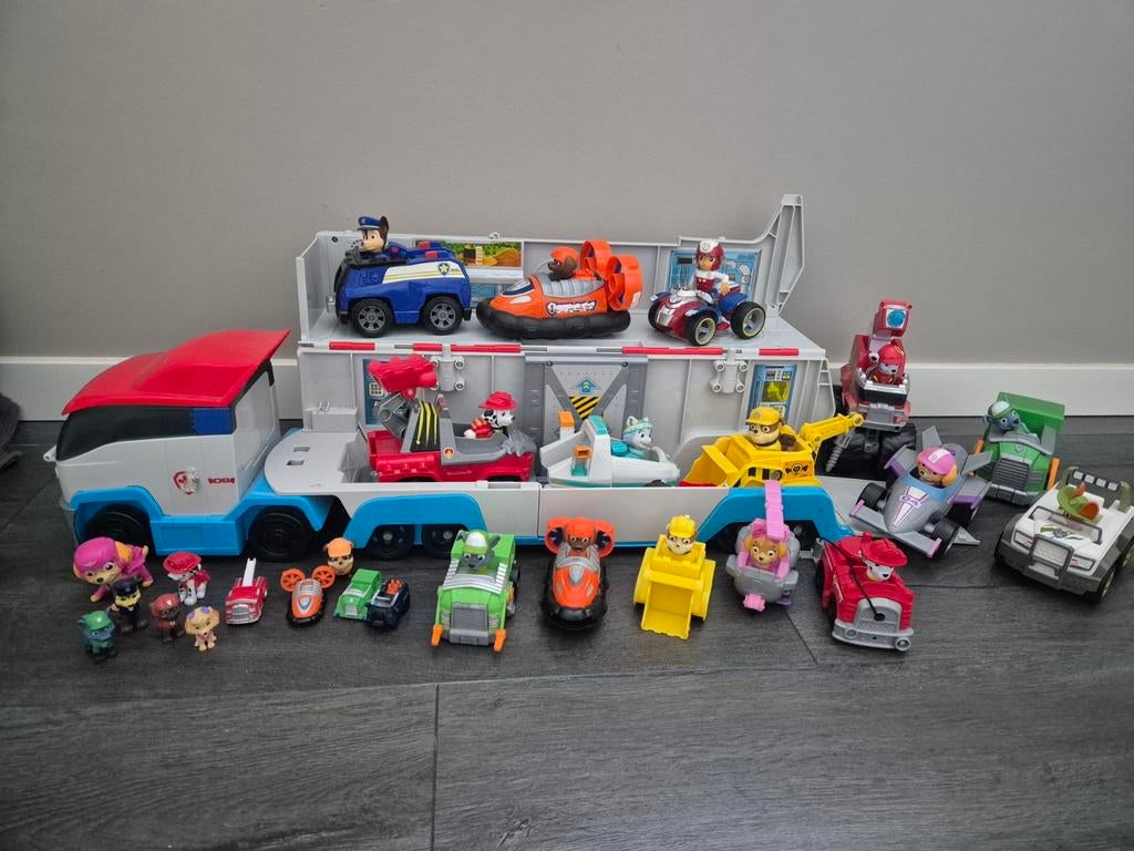 Paw Patrol vrachtwagen met alle pups en voertuigen, Kinderen en Baby's, Speelgoed | Speelgoedvoertuigen, Ophalen of Verzenden
