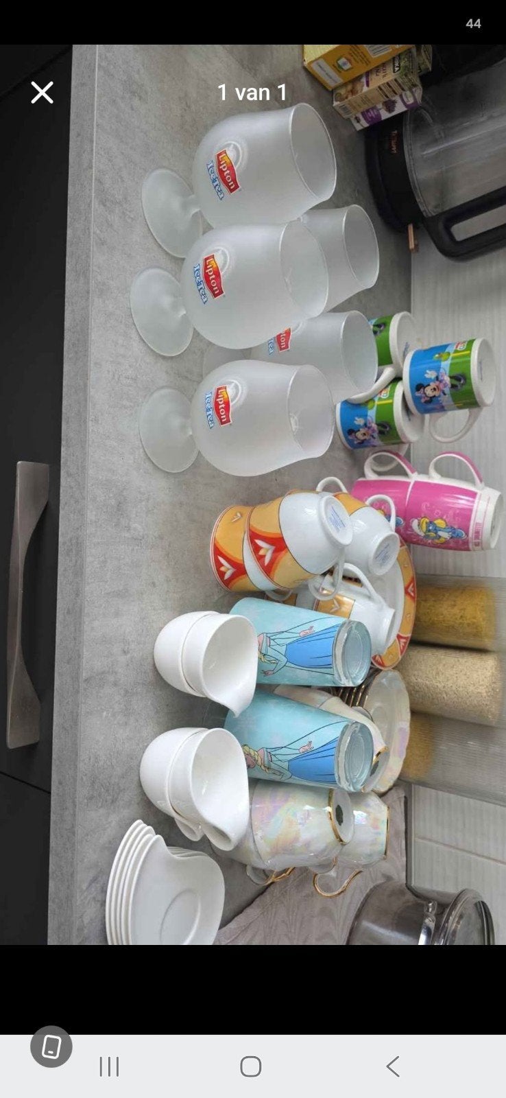 Gratis Diverse serviesgoed: glazen, mokken, kopjes en schote, Glas of Glazen, Gebruikt, Overige merken, Ophalen of Verzenden