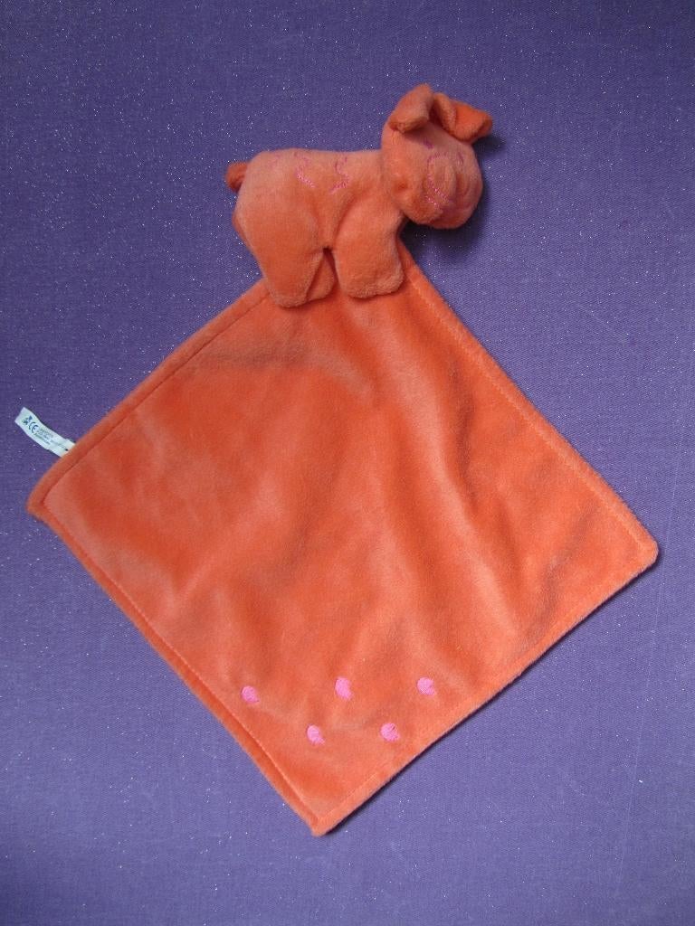 UNI TOYS Knuffeldoekje VARKEN KNORRETJE. ORANJE **Nieuw**, Kinderen en Baby's, Oranje, Overige typen, Nieuw, Ophalen of Verzenden
