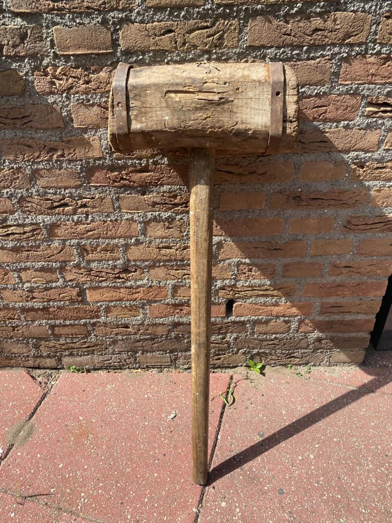Antieke houten hamer - Decoratief of voor zwaar werk, Ophalen