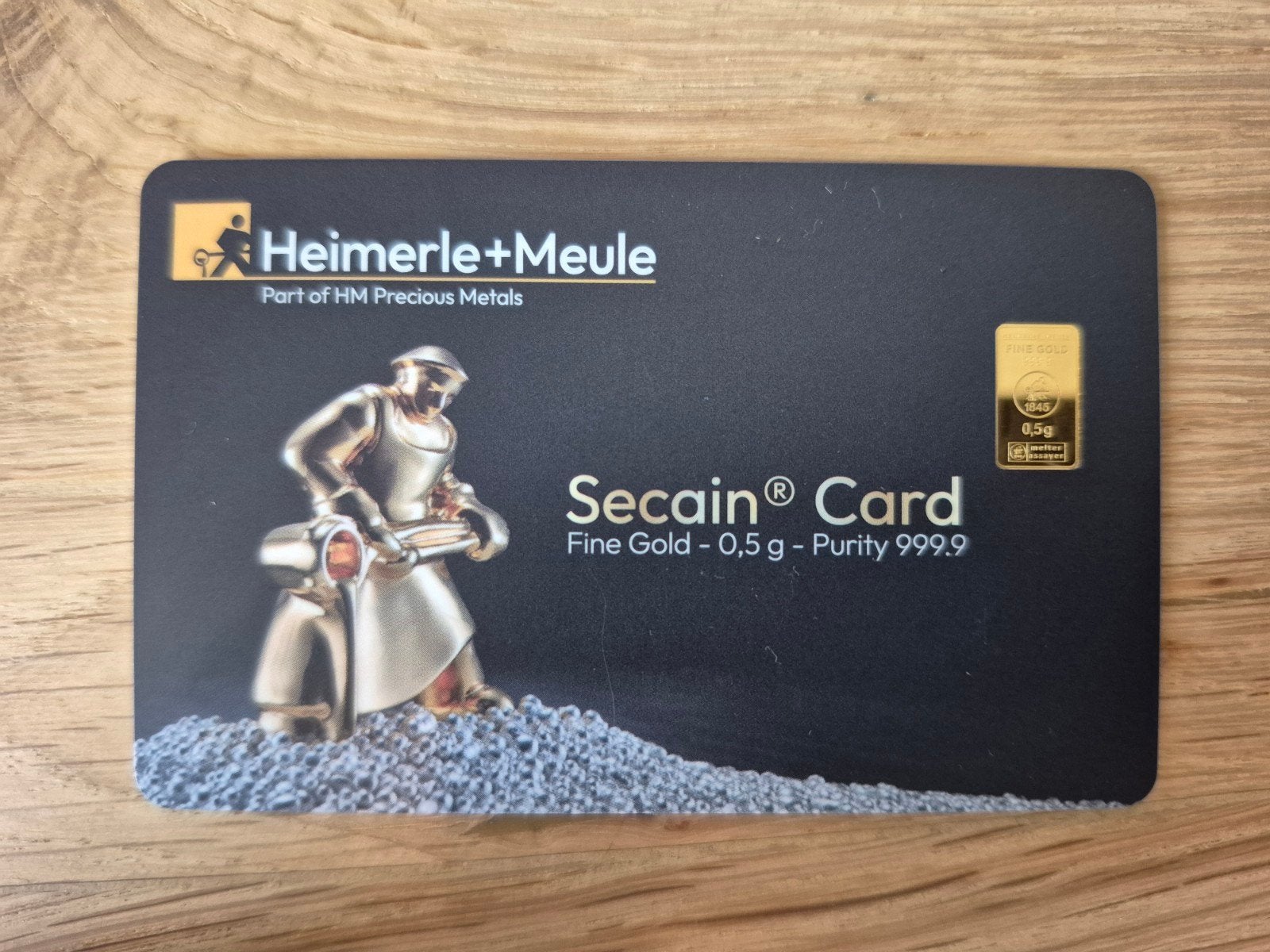 0.5 gram gouden baartje Heimerle + Meule, Ophalen of Verzenden, Goud