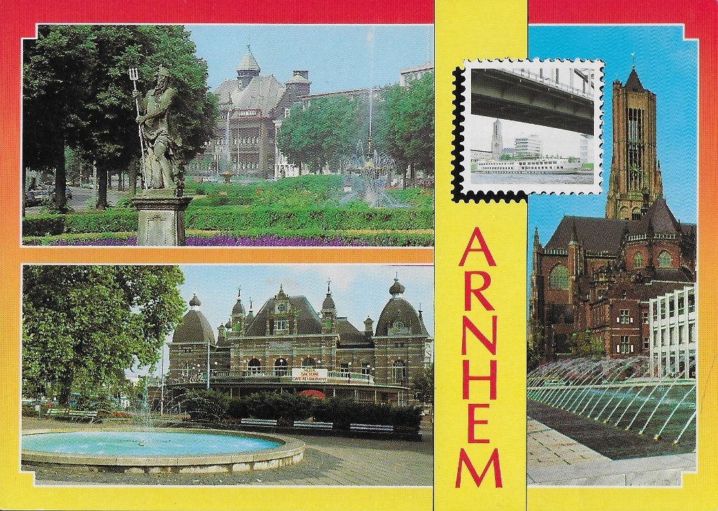 Arnhem gelopen ansichtkaart ( 1411 ), Ophalen of Verzenden, 1980 tot heden, Gelopen, Gelderland