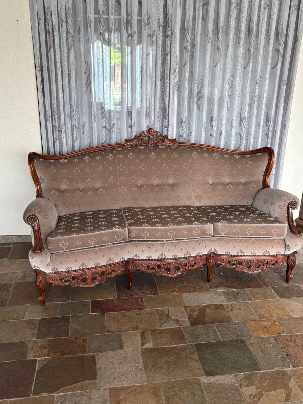 Vintage bankstel, Ophalen, Zo goed als nieuw, 75 tot 100 cm