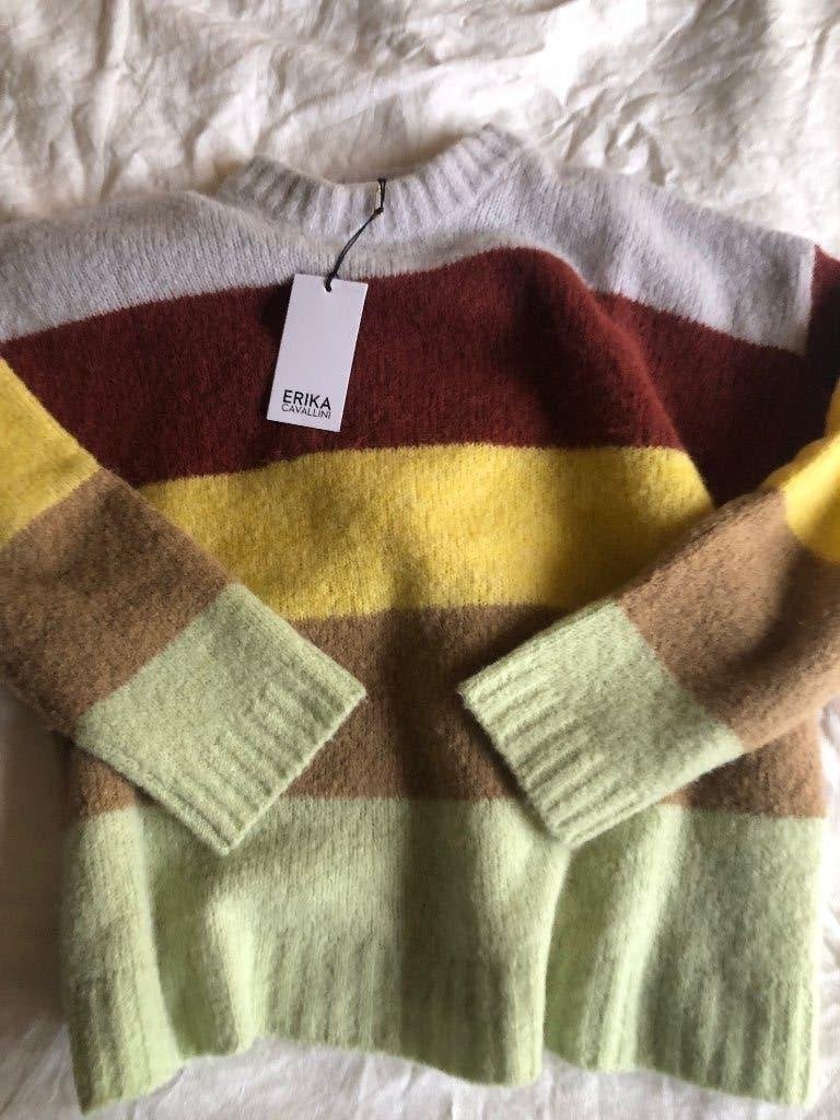 Erika Cavallini prachtige trui alpaca/wolmix mt L/M ZGAN, Maat 42/44 (L), Zo goed als nieuw, Erika Cavallini, Meerkleurig