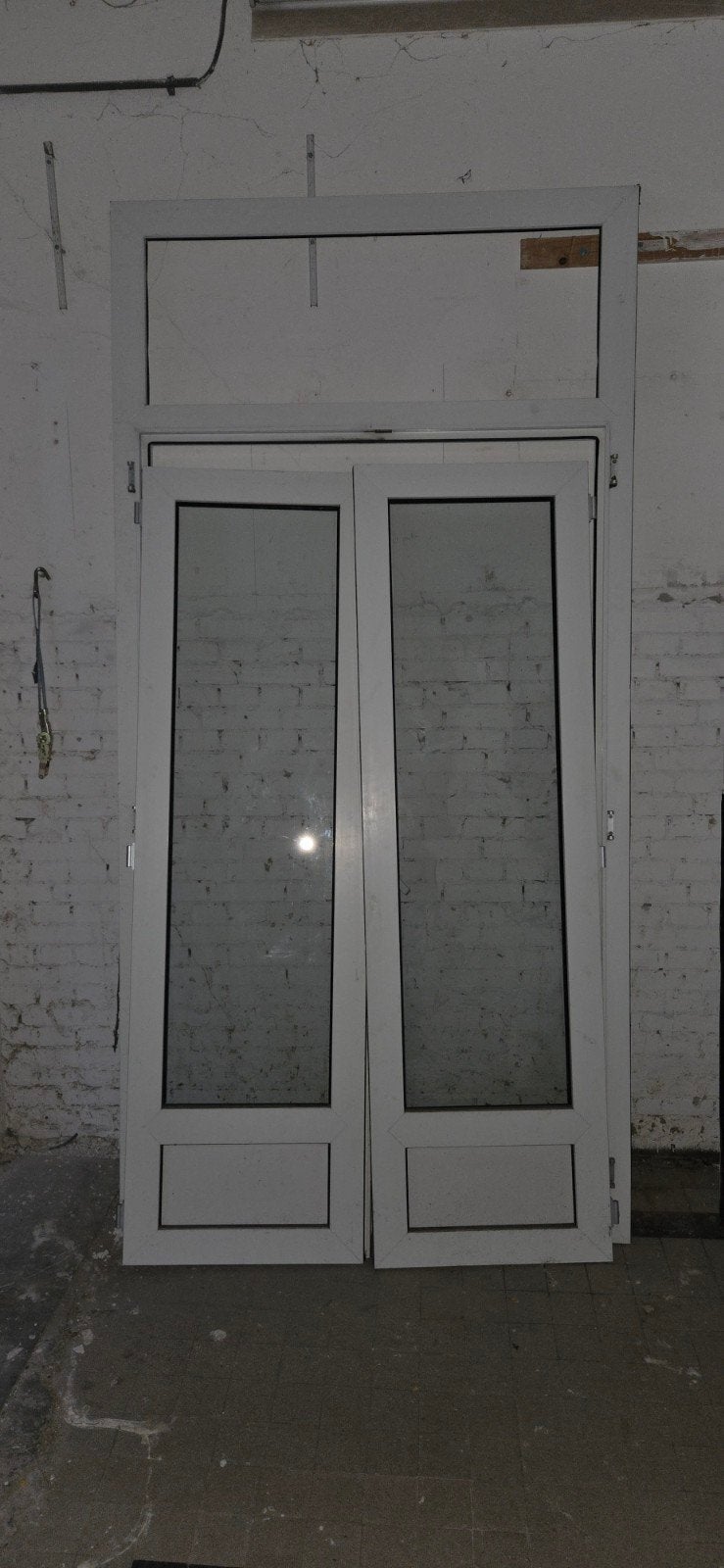 kunststof kozijn met bovenlicht, Doe-het-zelf en Verbouw, Ophalen, Kunststof, Gebruikt, 120 cm of meer