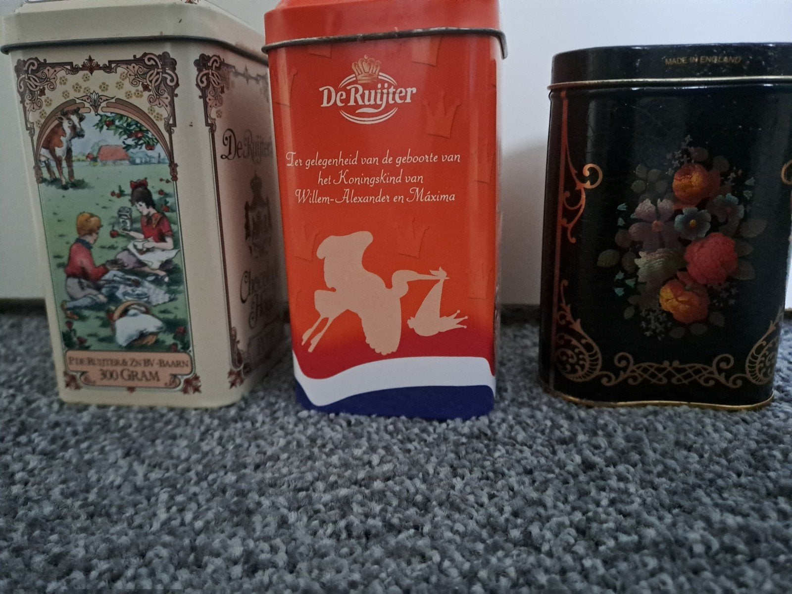Vintage De Ruijter blikjes - Hagel, Muisjes, Thee, Verzamelen, Blikken, Ophalen, Gebruikt, Overige