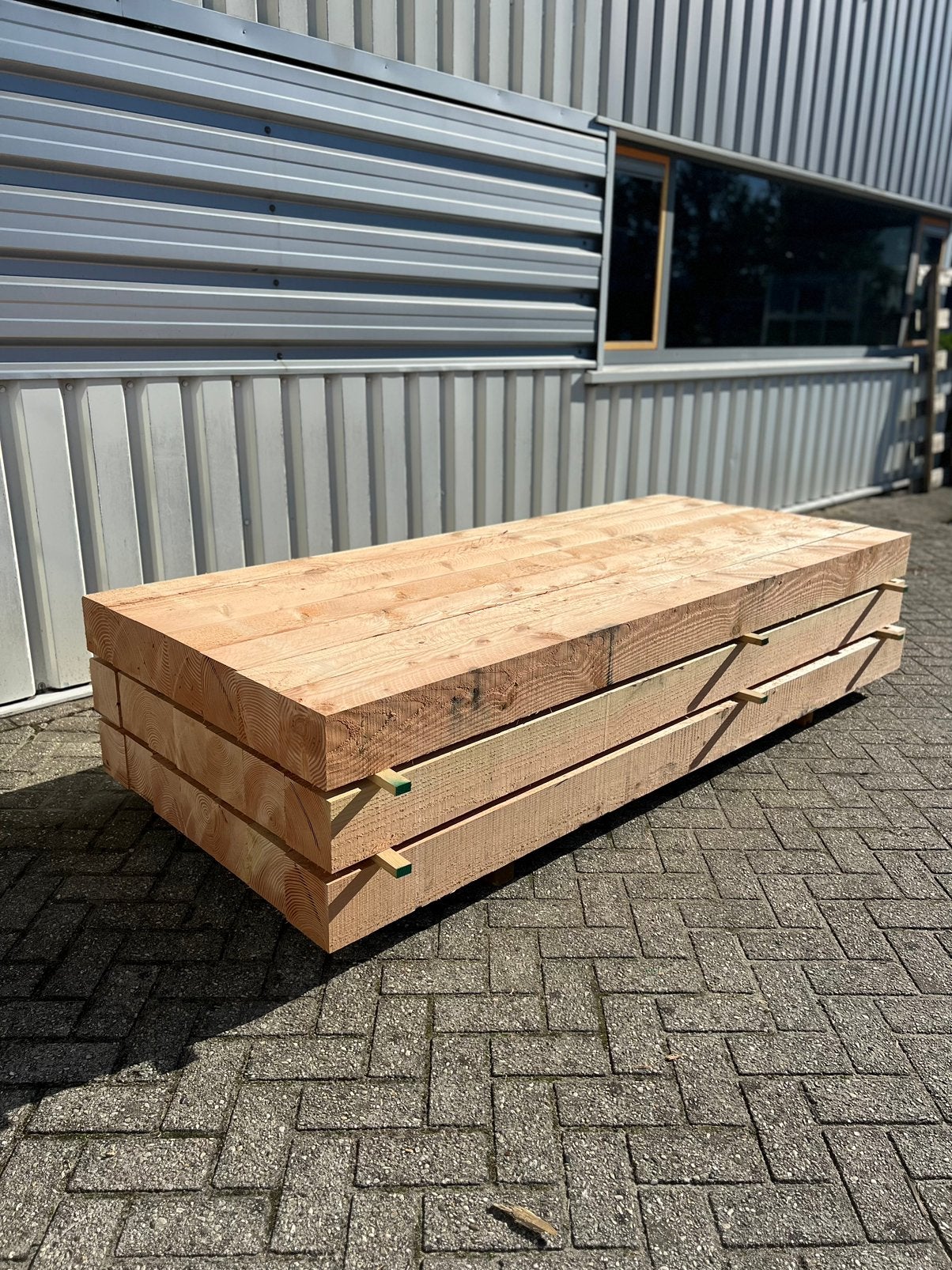 Douglas palen te koop 15x15 cm €15,45 pm, Verzenden, Nieuw, 250 cm of meer, Balken