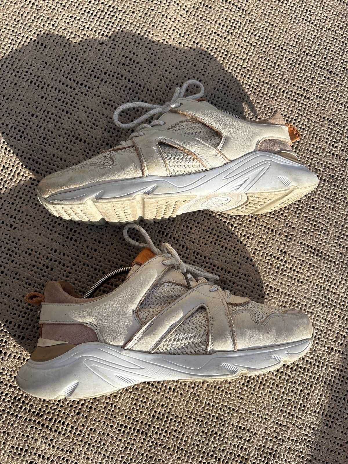 Fred de la Bretoniere leren sneakers maat 41, Verzenden, Beige, Sneakers of Gympen, Gedragen