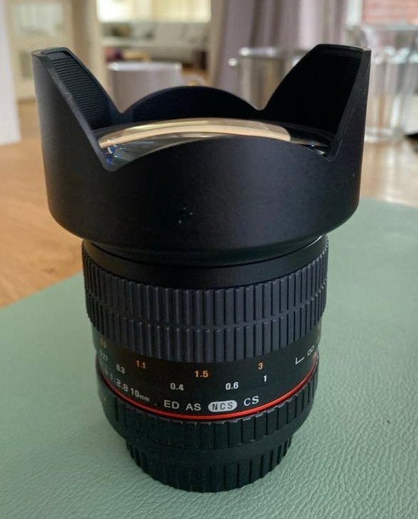 Rokinon 10mm f/2.8 ED AS NCS CS Groothoeklens, Ophalen, Gebruikt, Samyang, Groothoeklens