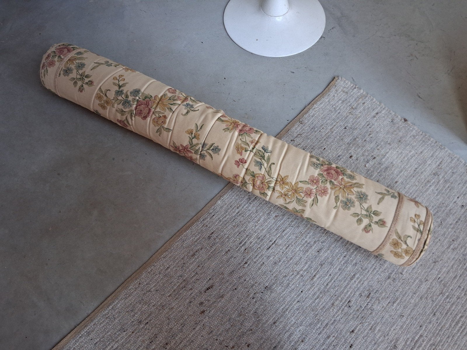 Gobelin bank bed kussen 155 cm, Ophalen of Verzenden, Gebruikt, Cilindervormig, Rolkussen