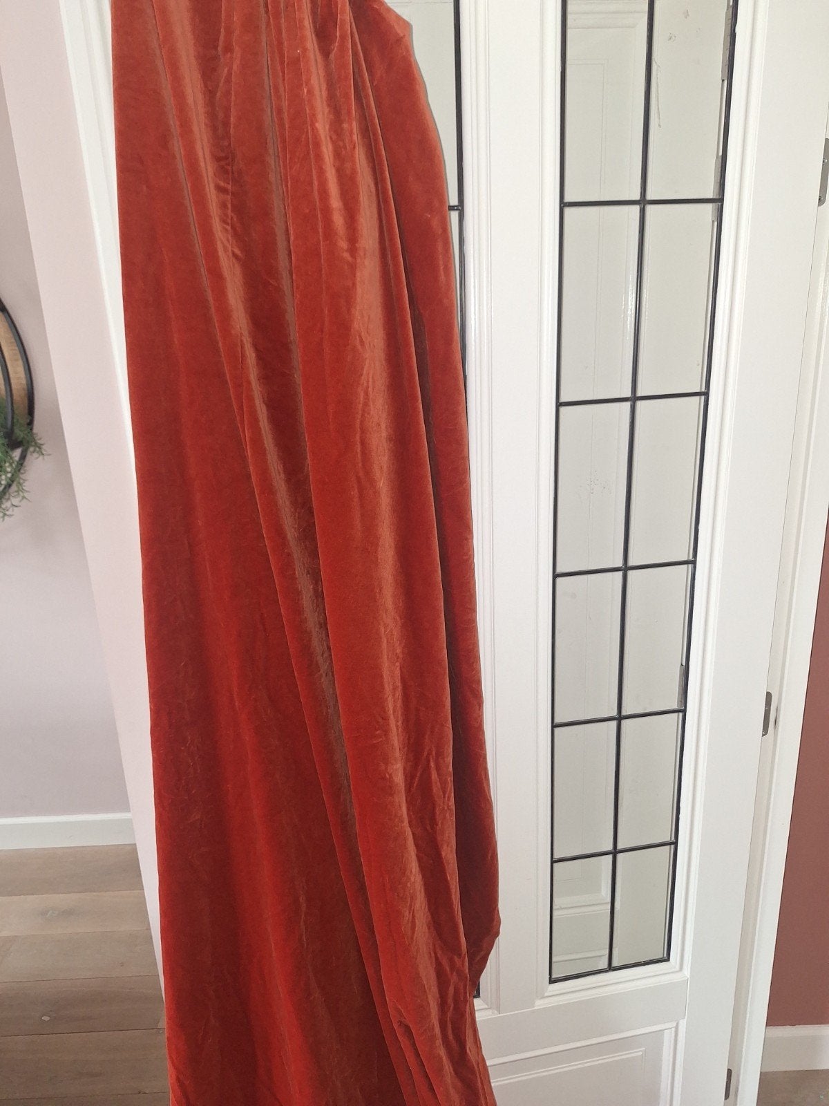 velvet gordijnen, Huis en Inrichting, Ophalen, Gebruikt, Rood, Gordijn