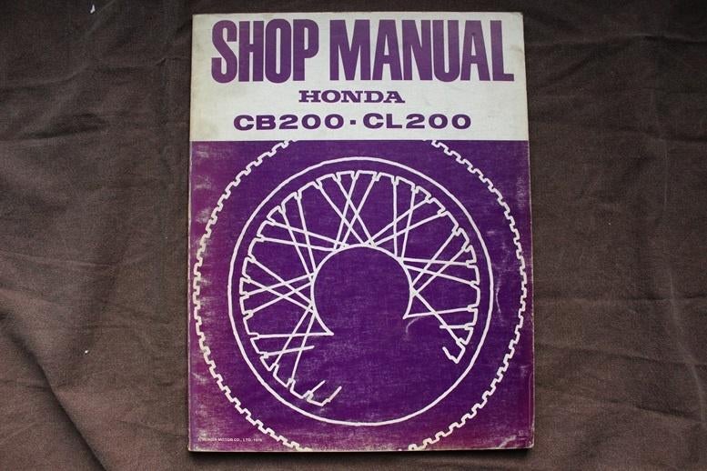 Honda CB200 CL200 1976 motorcycle shop manual werkplaatsboek, Motoren, Ophalen of Verzenden, Honda