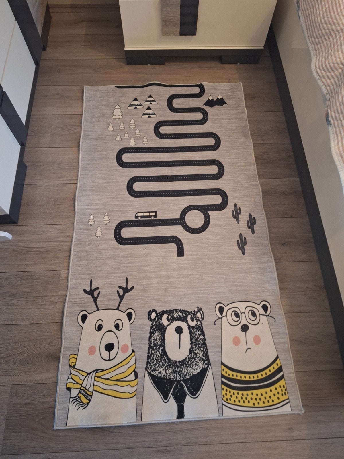 2x Kinder Speelkleed / Speelmat 80x150 cm, Zwart, 100 tot 150 cm, Zo goed als nieuw, Speels, Kinderkamer, Modern
